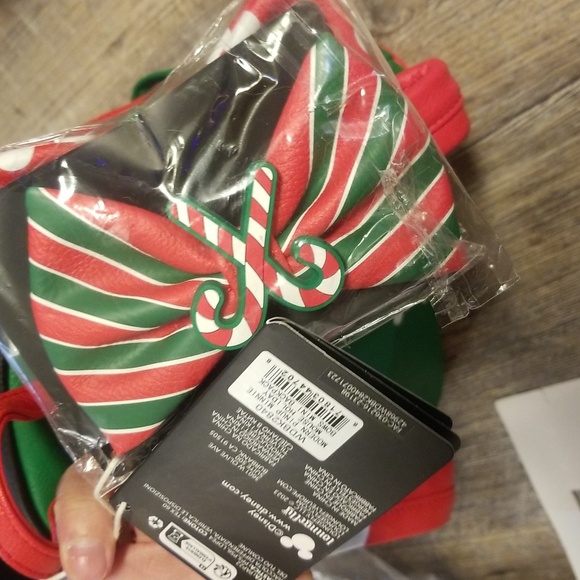 Loungefly 3 BOWS Scented NWT Hard Tag Backpack Minnie Mouse Christmas main image 6